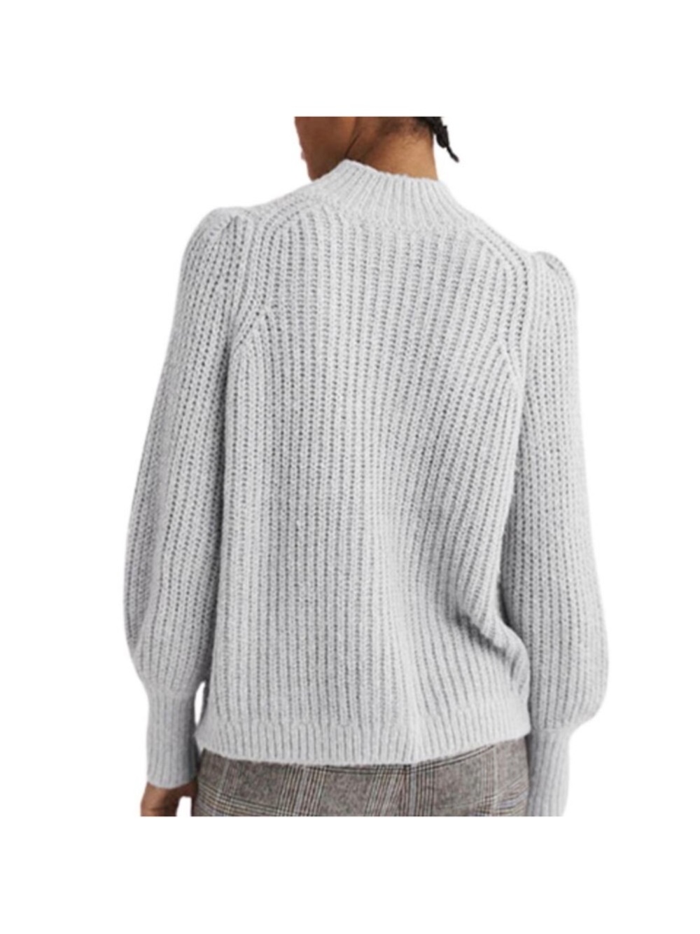 Boden Ribbed Fluffy High Neck Wool & Alpaca-Blend Jumper Sweater - Picture 2 of 8